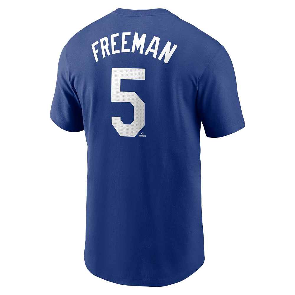 T-shirt Nike Freddie Freeman Royal Los Angeles Dodgers Fuse avec nom et numéro pour homme