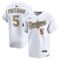 Men's Nike Freddie Freeman White Los Angeles Dodgers 2025 Gold Collection Limited Jersey
