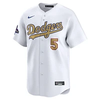 Men's Nike Freddie Freeman White Los Angeles Dodgers 2025 Gold Collection Limited Jersey