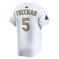 Men's Nike Freddie Freeman White Los Angeles Dodgers 2025 Gold Collection Limited Jersey