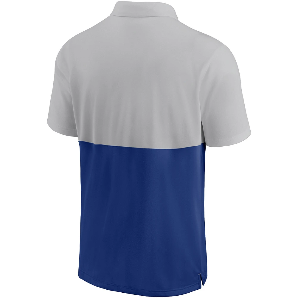 Men's Nike Gray/Royal Los Angeles Dodgers Team Baseline Performance - Polo