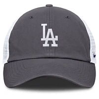 Casquette de camionneur ajustable Nike grise pour homme des Los Angeles Dodgers