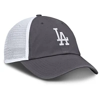 Casquette de camionneur ajustable Nike grise pour homme des Los Angeles Dodgers