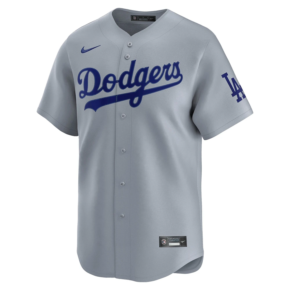 Men's Nike Gray Los Angeles Dodgers Away Limited Jersey