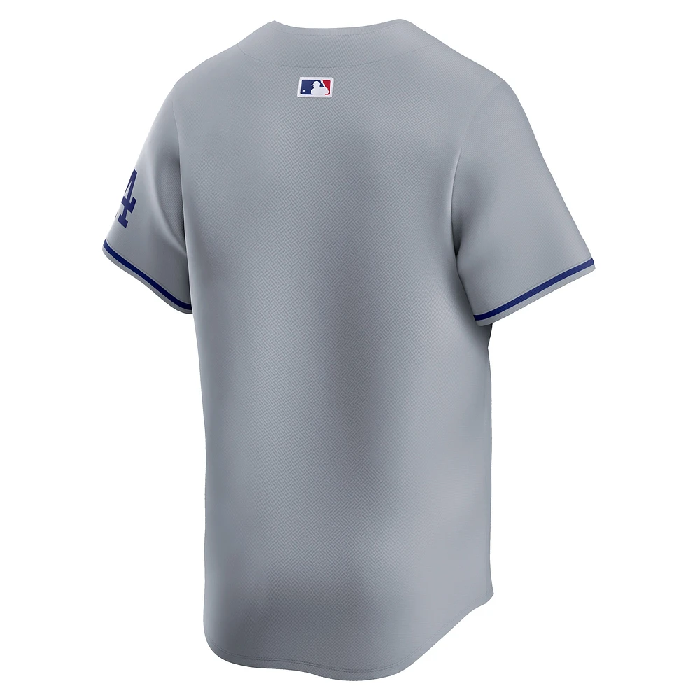 Men's Nike  Gray Los Angeles Dodgers Road Official Limited Player Jersey