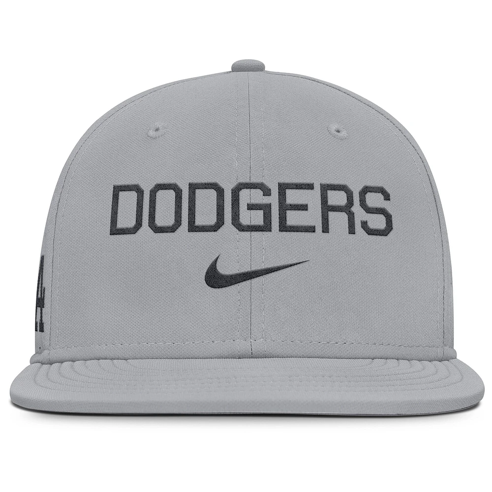 Men's Nike Gray Los Angeles Dodgers True Performance Fitted Hat