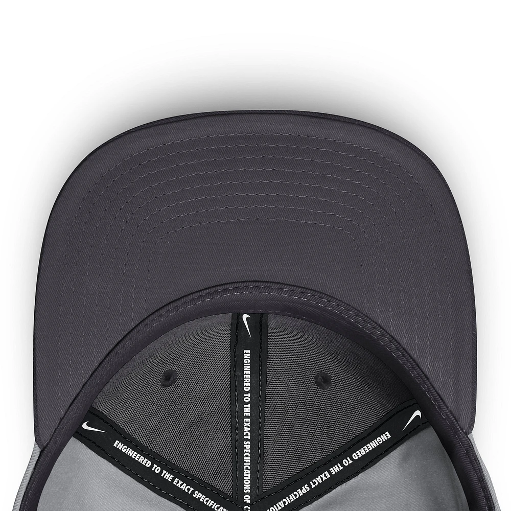 Men's Nike Gray Los Angeles Dodgers True Performance Fitted Hat