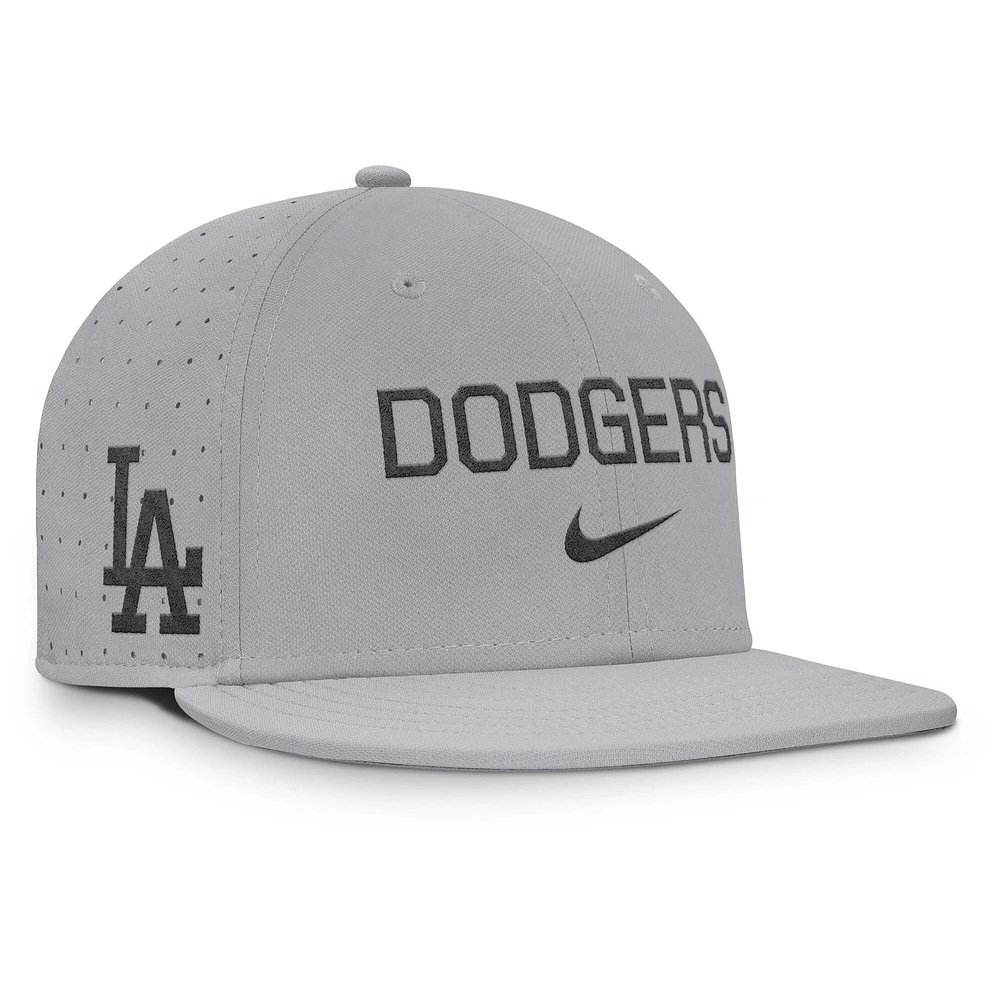 Men's Nike Gray Los Angeles Dodgers True Performance Fitted Hat