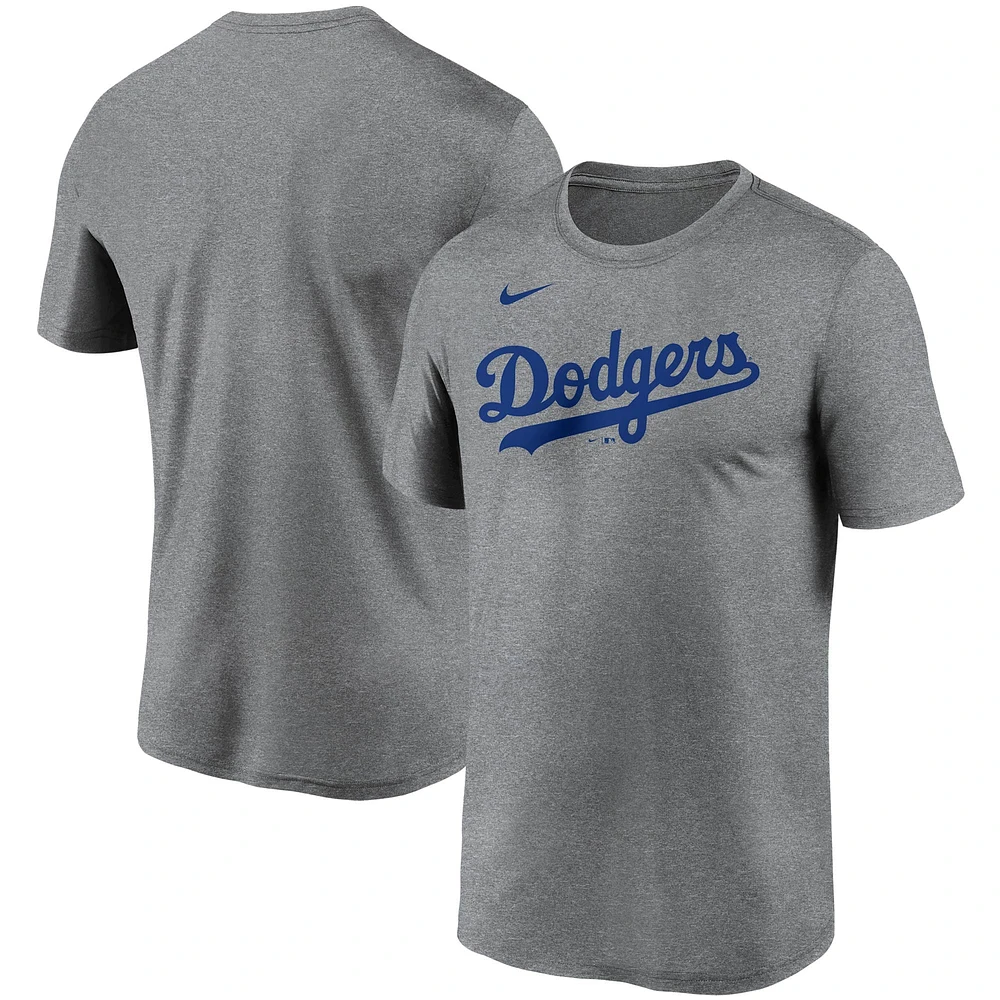 T-shirt Nike gris Los Angeles Dodgers Wordmark Legend Performance pour homme