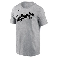 T-shirt Nike Heather Charcoal pour homme des Dodgers de Los Angeles, ville natale locale