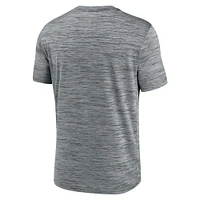 T-shirt d'entraînement Velocity Performance Nike Los Angeles Dodgers Authentic Collection, gris chiné pour homme