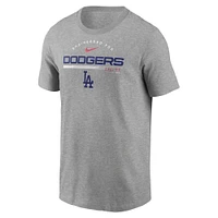 T-shirt Nike Los Angeles Dodgers Team Engineered Performance gris chiné pour homme