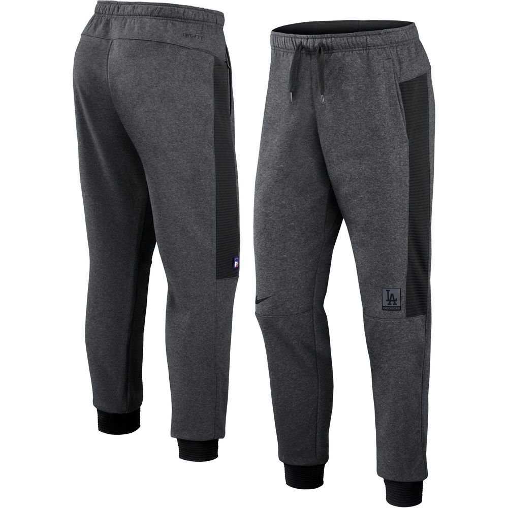 Men's Nike Heathered Charcoal Los Angeles Dodgers Authentic Collection Flux Performance - Jogger Pants