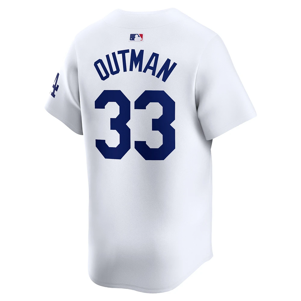 Maillot de joueur Nike James Outman blanc Los Angeles Dodgers Home Limited pour homme