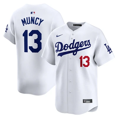 Maillot de joueur Nike Max Muncy pour hommes, blanc, Los Angeles Dodgers Home Limited Player