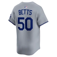 Men's Nike Mookie Betts Gray Los Angeles Dodgers Road Limited Player Jersey