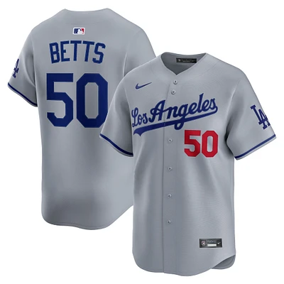 Men's Nike Mookie Betts Gray Los Angeles Dodgers Road Limited Player Jersey