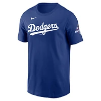 Men's Nike Mookie Betts Royal Los Angeles Dodgers 2024 World Series Champions Name & Number T-Shirt