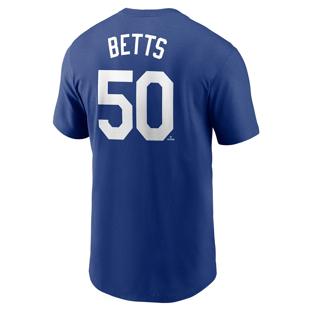 Men's Nike Mookie Betts Royal Los Angeles Dodgers 2025 MLB World Tour: Tokyo Series Name & Number T-Shirt
