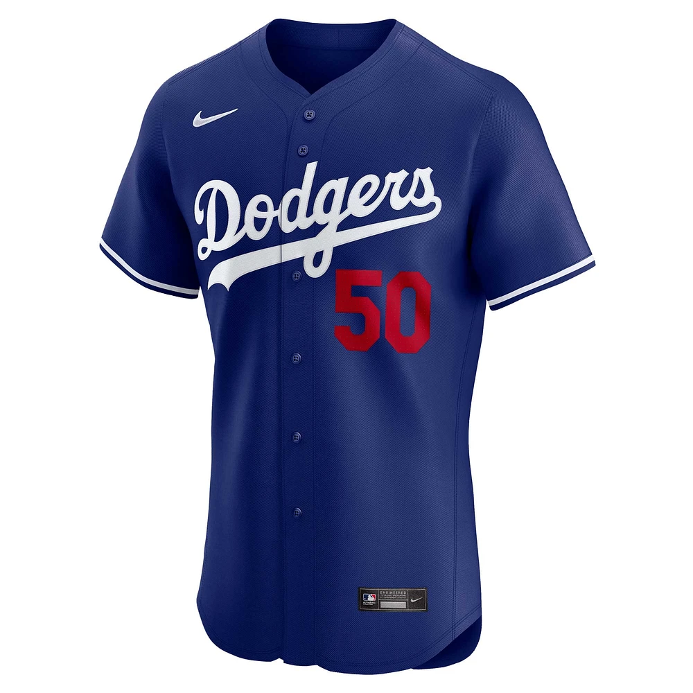 Maillot de joueur d'élite alternatif Nike Mookie Betts Royal Los Angeles Dodgers pour homme