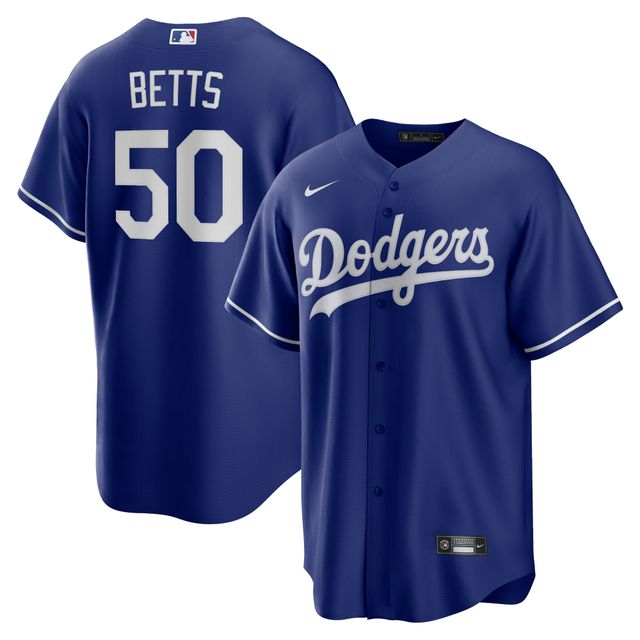 Maillot réplique alternatif du nom joueur Nike Mookie Betts Royal Los Angeles Dodgers pour homme