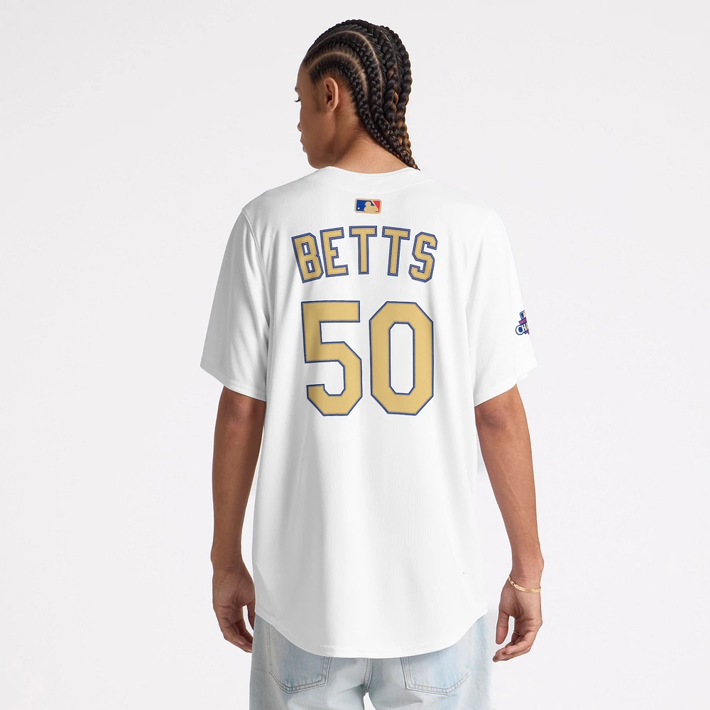Men's Nike Mookie Betts White Los Angeles Dodgers 2025 Gold Collection Limited Jersey