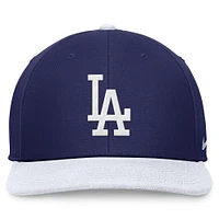 Casquette Nike bicolore à visière rabattable pour homme Los Angeles Dodgers Royal/White