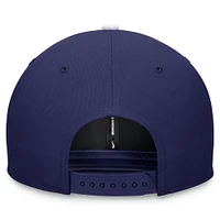 Casquette Nike bicolore à visière rabattable pour homme Los Angeles Dodgers Royal/White