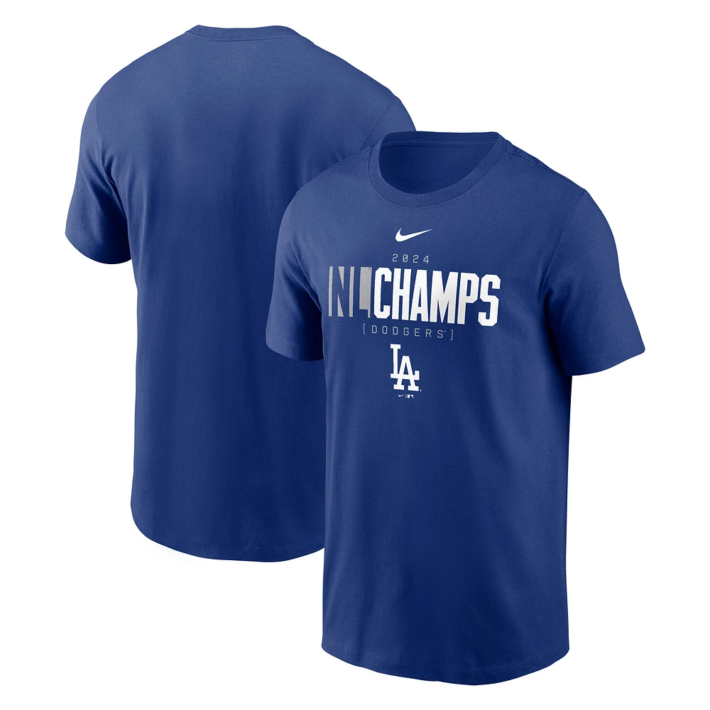 T-shirt Nike Royal Los Angeles Dodgers 2024 National League Champions Logo pour homme