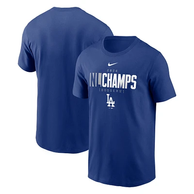 T-shirt Nike Royal Los Angeles Dodgers 2024 National League Champions Logo pour homme