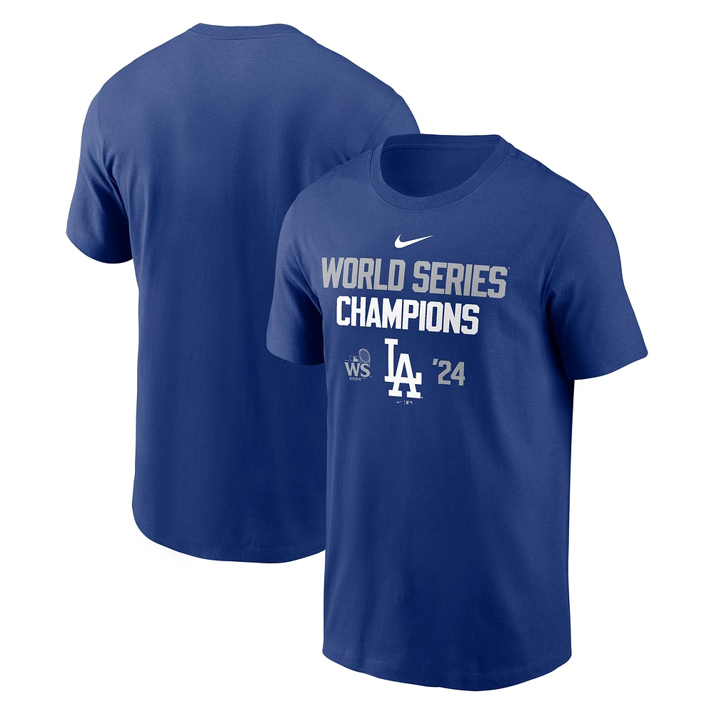 T-shirt Nike Royal Los Angeles Dodgers Champions de la Série mondiale 2024 pour homme