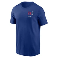 T-shirt Nike Royal Los Angeles Dodgers 7x Champions de la série mondiale pour homme