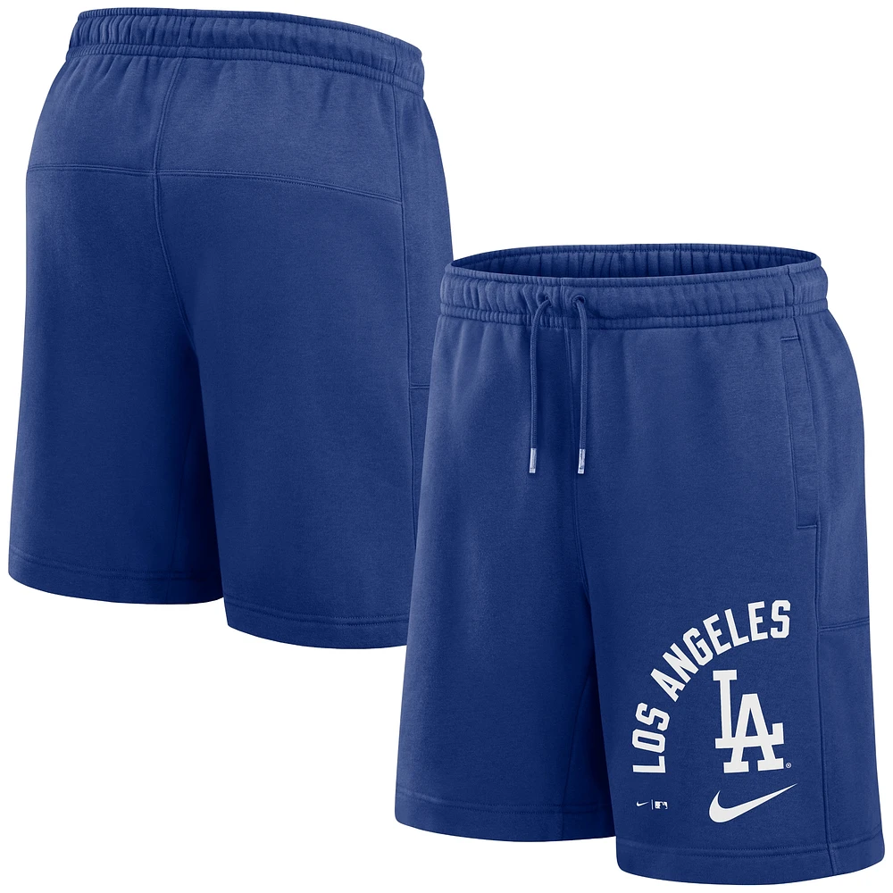 Men's Nike Royal Los Angeles Dodgers Arched Kicker Fleece Shorts