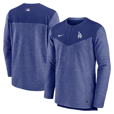 Haut à demi-glissière Nike Royal Los Angeles Dodgers Authentic Collection Game Time Performance pour homme