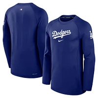 T-shirt à manches longues Nike Royal Los Angeles Dodgers Authentic Collection Game Time Raglan Performance pour homme