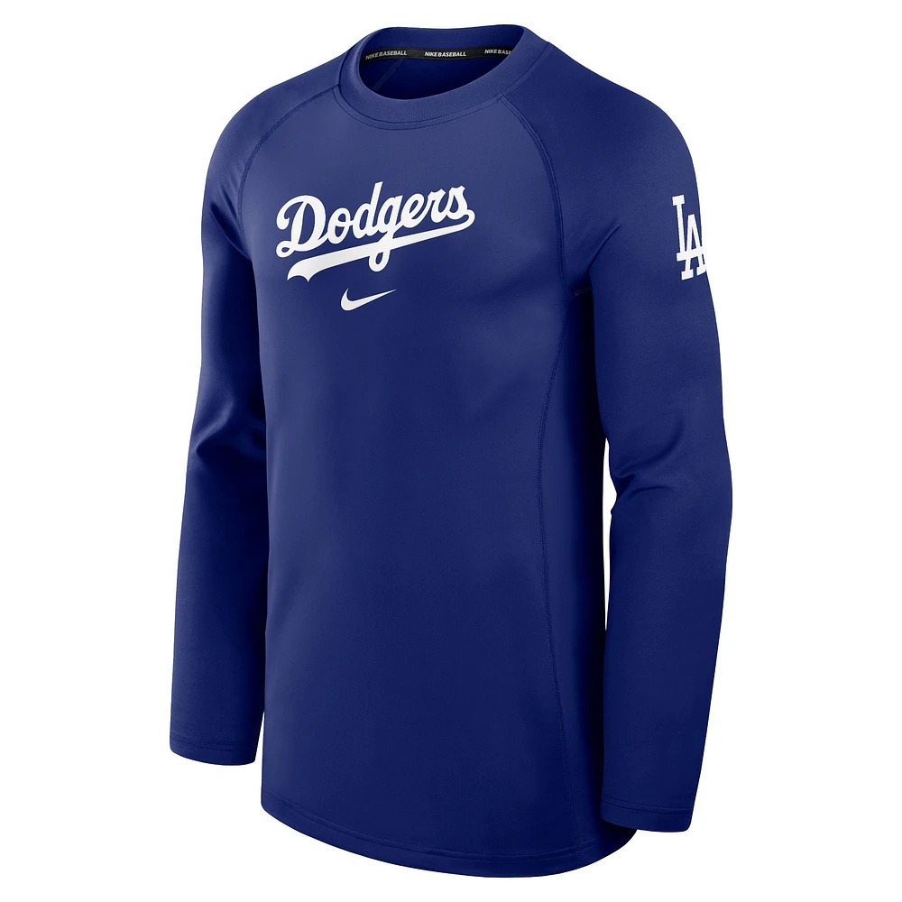 T-shirt à manches longues Nike Royal Los Angeles Dodgers Authentic Collection Game Time Raglan Performance pour homme