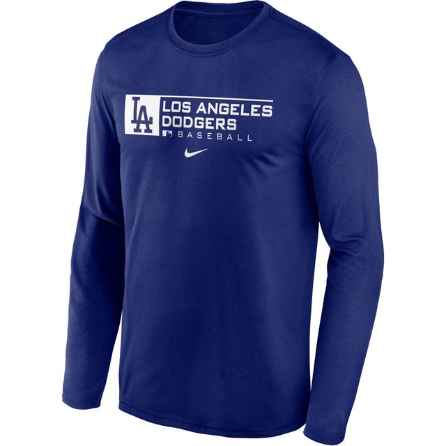 T-shirt à manches longues Nike Royal Los Angeles Dodgers Authentic Collection Legend Performance pour homme