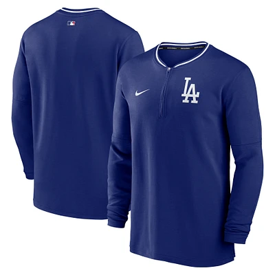 Haut Nike Royal Los Angeles Dodgers Authentic Collection Performance à demi-zip pour homme