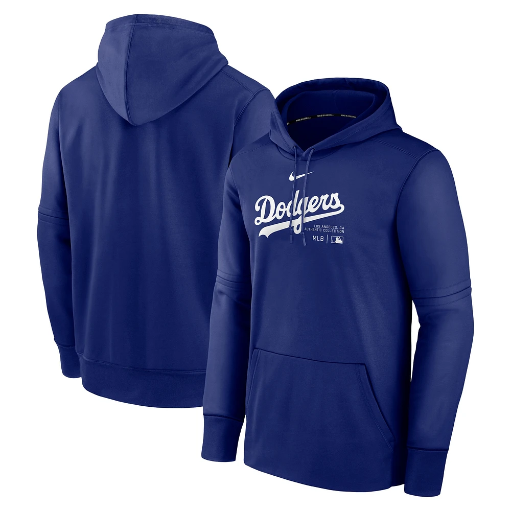 Men's Nike Royal Los Angeles Dodgers Authentic Collection Performance Pullover Hoodie