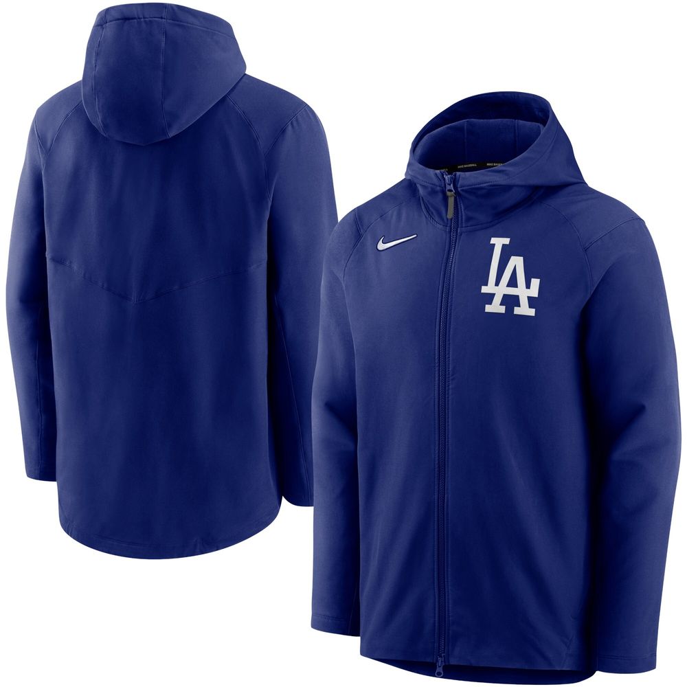 Men's Nike Royal Los Angeles Dodgers Authentic Collection Player - Full-Zip Hoodie Jacket