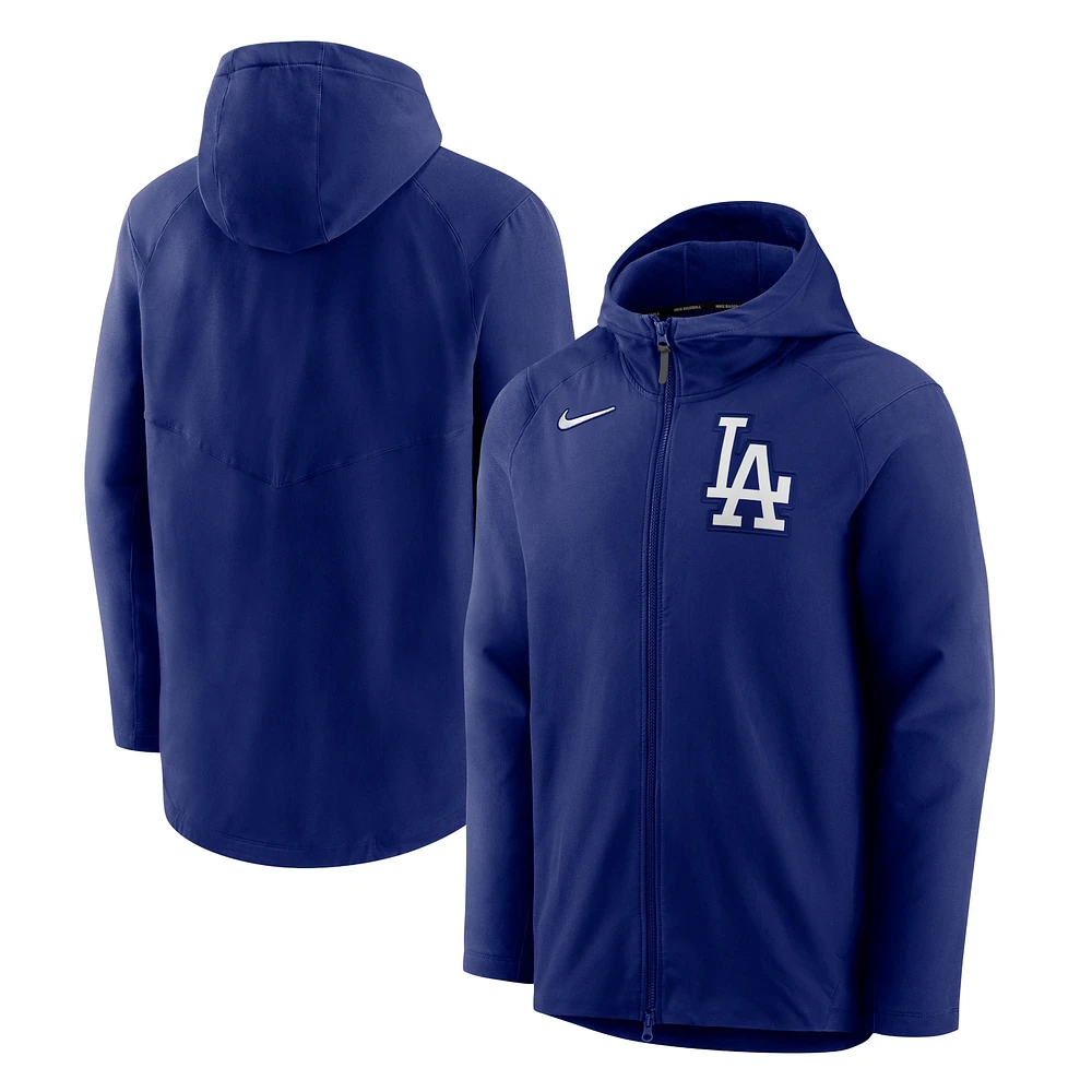 Veste à capuche entièrement zippée Nike Royal Los Angeles Dodgers Authentic Collection Player Performance pour homme