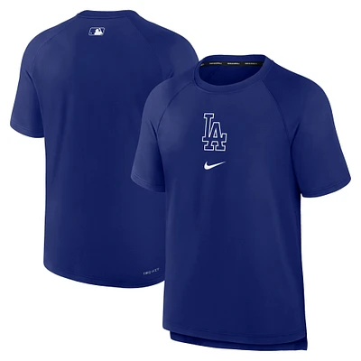 Men's Nike Royal Los Angeles Dodgers Authentic Collection Pregame Raglan Performance T-Shirt