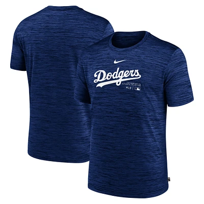 T-shirt Nike Royal Los Angeles Dodgers Authentic Collection Velocity Performance pour homme