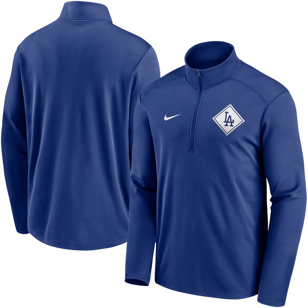 Men's Nike Royal Los Angeles Dodgers Diamond Icon Pacer Performance - Half-Zip Jacket