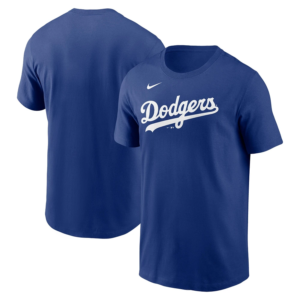 Men's Nike Royal Los Angeles Dodgers Fuse Wordmark T-Shirt