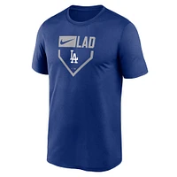 T-shirt Nike Royal Los Angeles Dodgers Home Plate Icon Legend Performance pour homme