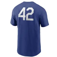 Nike Men's Los Angeles Dodgers Blue Team 42 T-Shirt