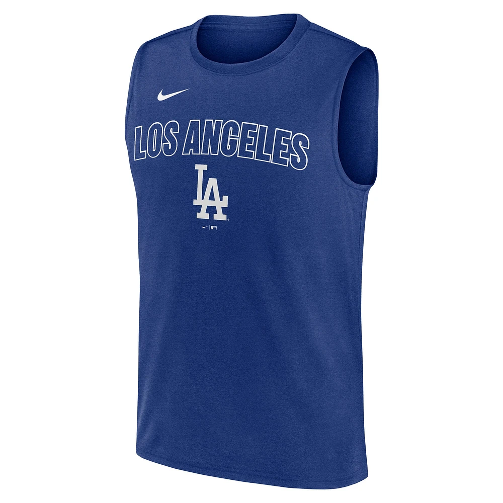Men's Nike Royal Los Angeles Dodgers Knockout Performance Muscle Tank Top