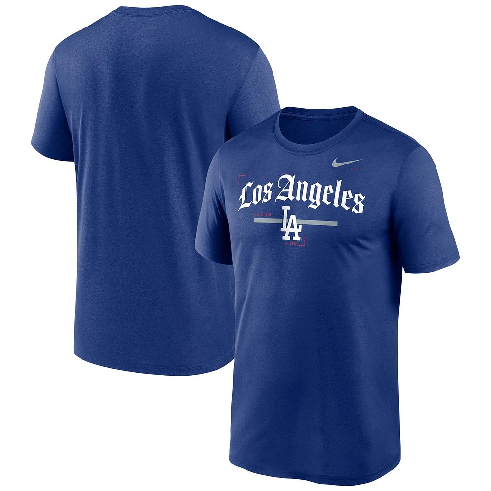 T-shirt d'entraînement Nike Royal Los Angeles Dodgers Local Legend pour homme