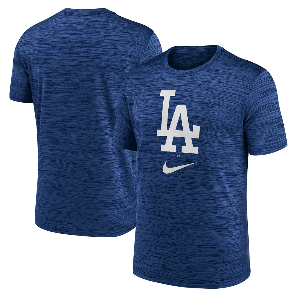 T-shirt Velocity Performance avec logo Royal Los Angeles Dodgers Nike pour homme